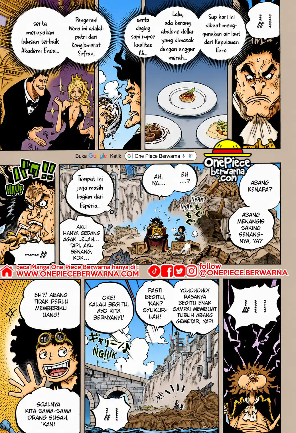 One Piece berwarna 1184 1185 1186 bahasa indonesia